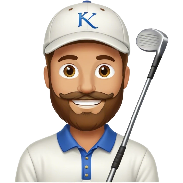 Bearded man in kansas using his brand new golf driver and he is enjoying having diarrhea  emoji