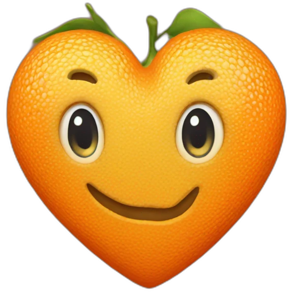 Orange heart emoji