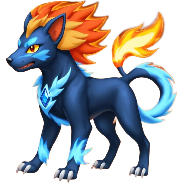 Pyroar-Luxray-Houndoom-Fusion emoji