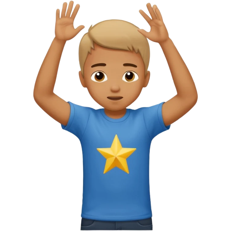 Un muchacho asiendo el dab emoji