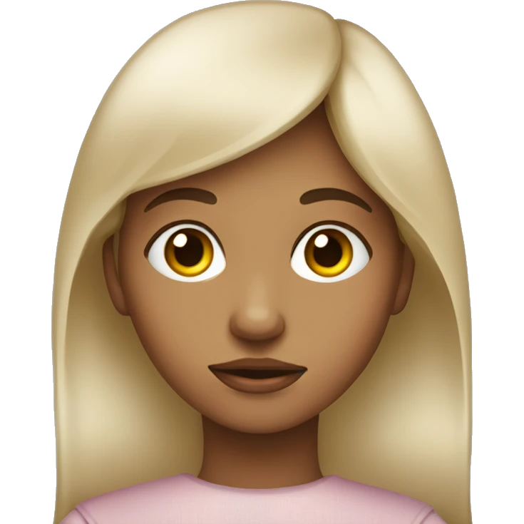niña con ojos obscuros emoji