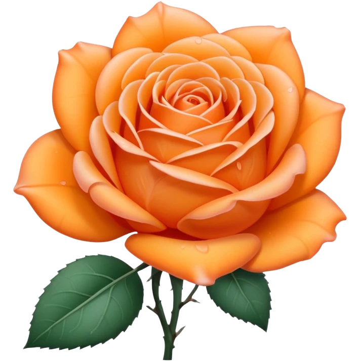 Icy orange rose emoji