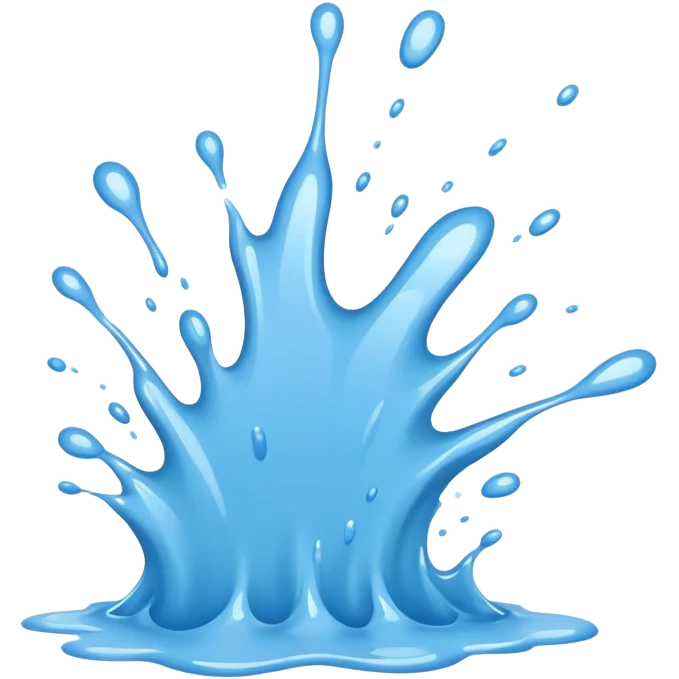 light blue paint splash emoji