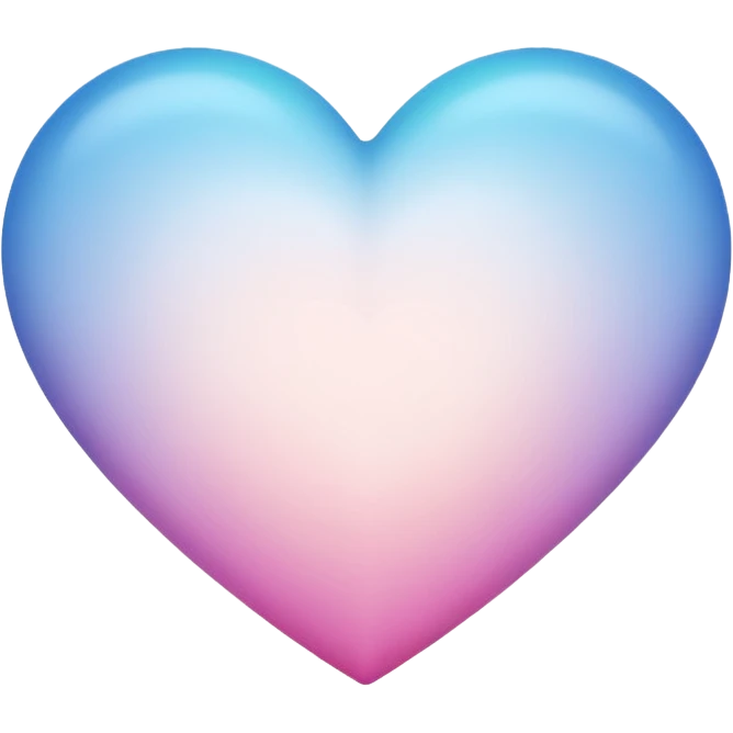 white heart with a gradient emoji