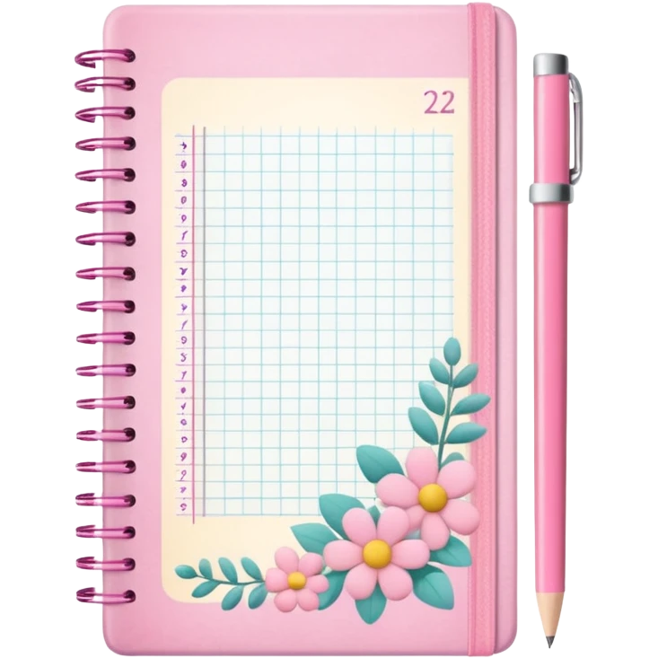 generate a notebook with math exercises make it aesthetic and girly emoji