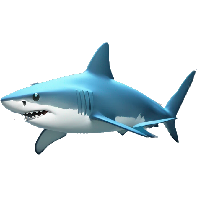 Shark with a coral reef  emoji