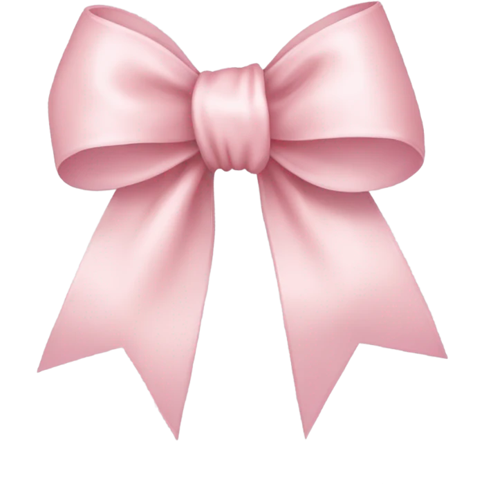 light pink ribbon bow emoji