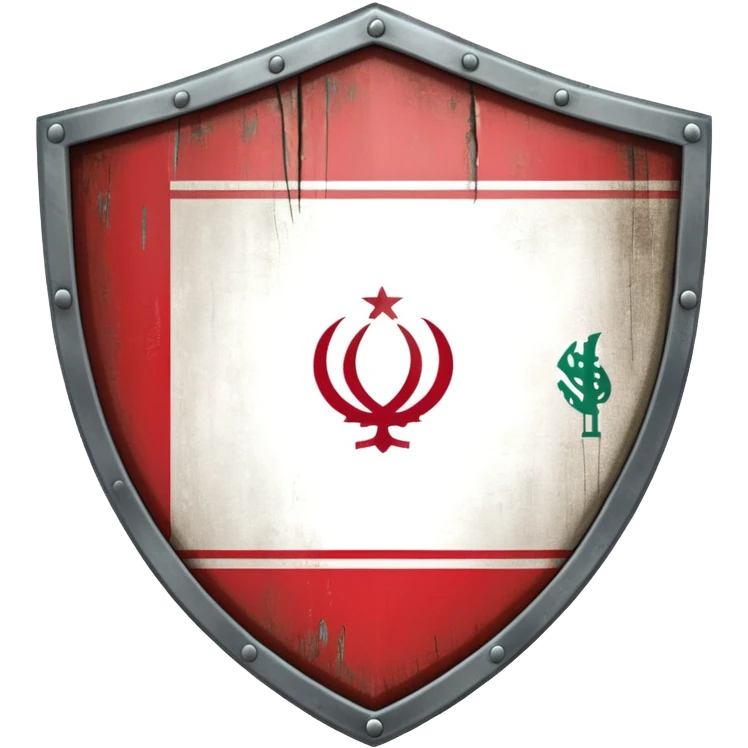 gray shield with the flag of Iran emoji