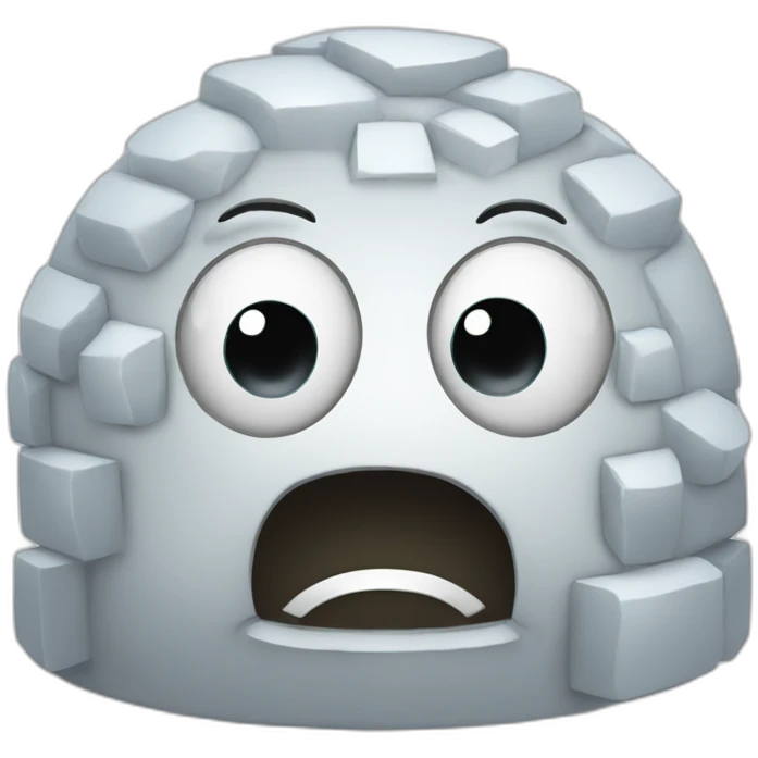 igloo fearful face emoji
