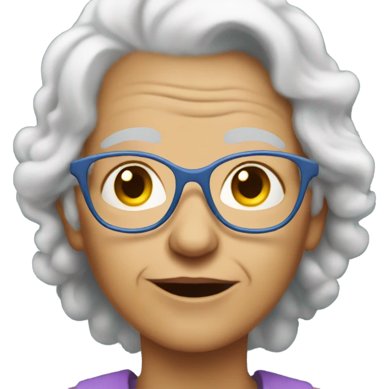 halo on grandma emoji