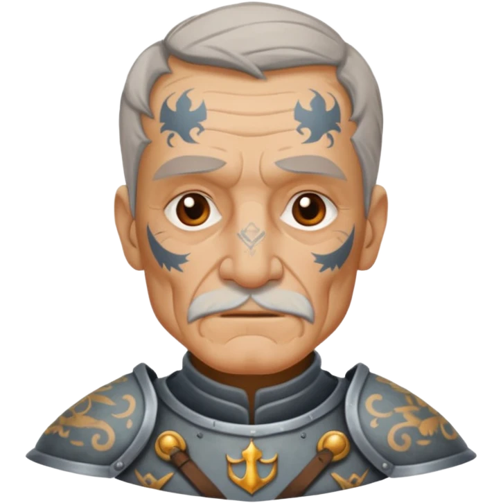 elderly tattooed knight emoji