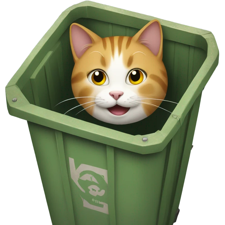 Cats in a dumpster emoji