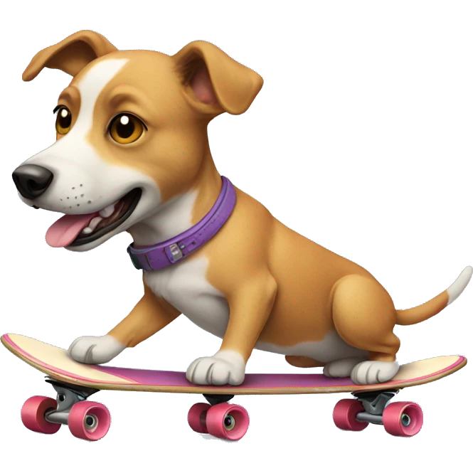 Dog on skateboard emoji