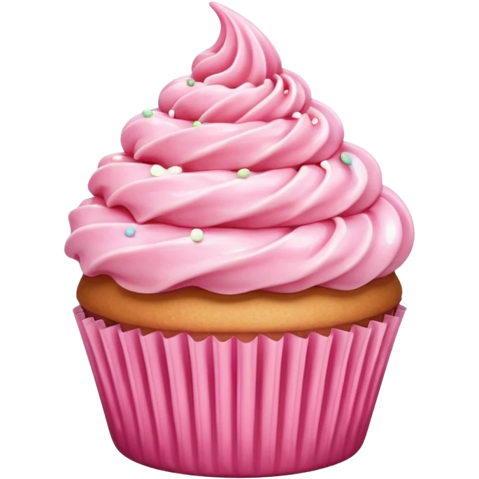 Cupcake with pink icing emoji