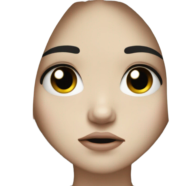 Pale girl black hair crying and heart broken emoji