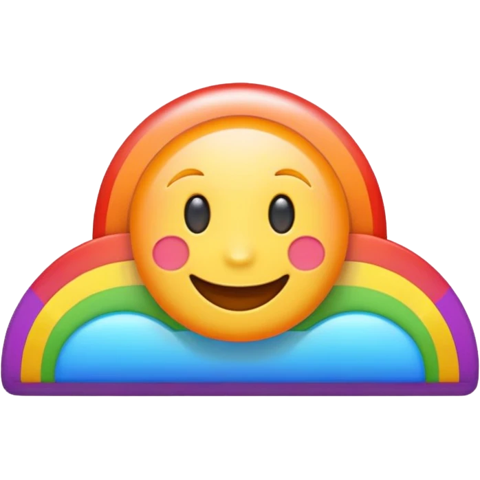 emoji with rainbow  emoji