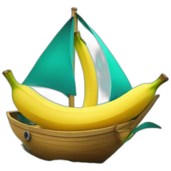 a banana on a boat emoji