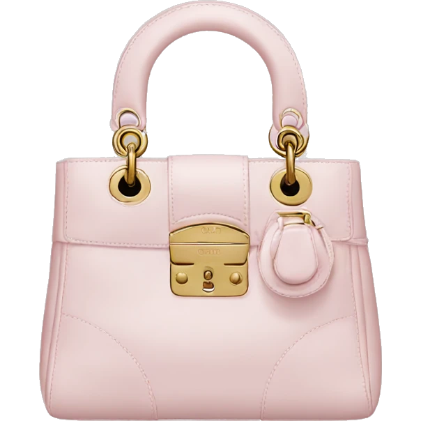 light pink dior bag emoji