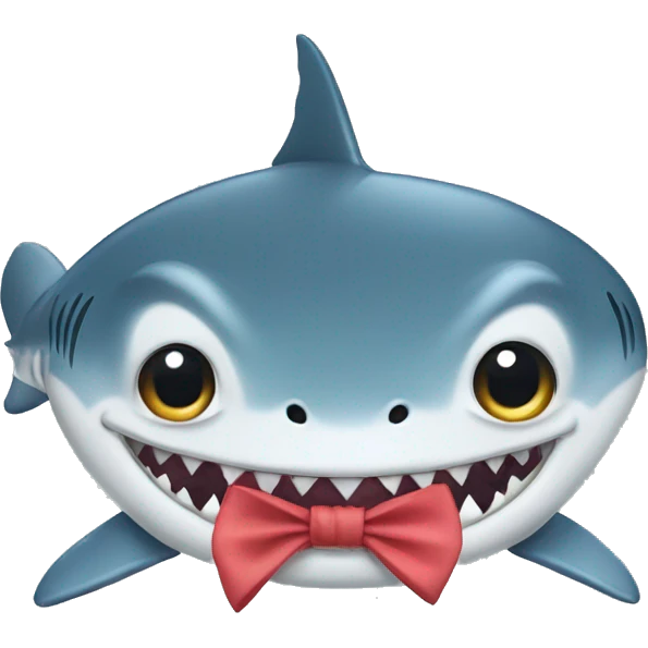 shark with a bow emoji