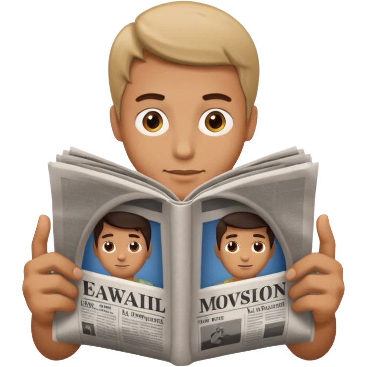 man reading newspaper emoji