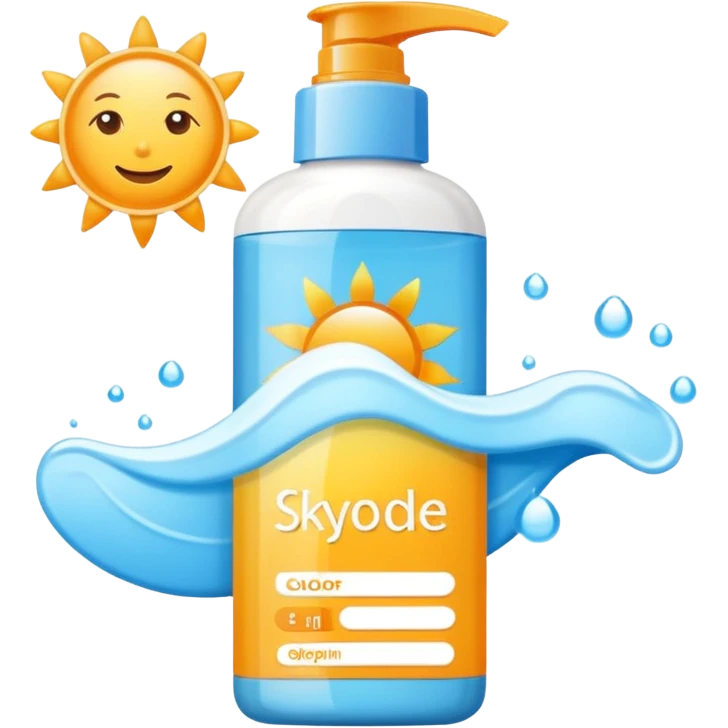 sun screen product (skyblue color) emoji