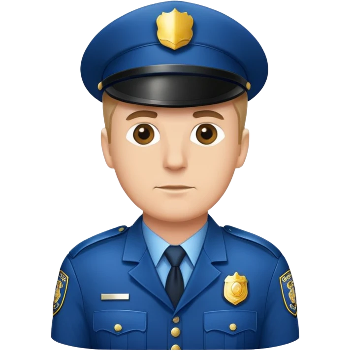 Tall white male cop  emoji