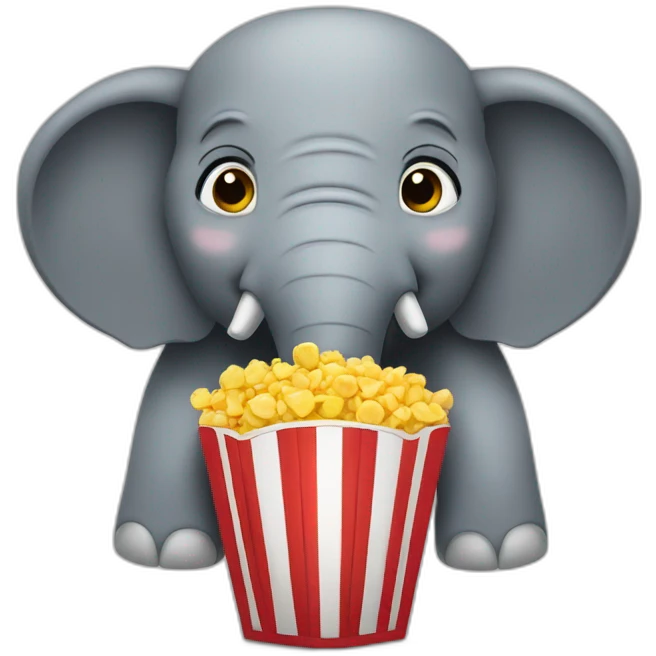 Elephant in movie theater emoji