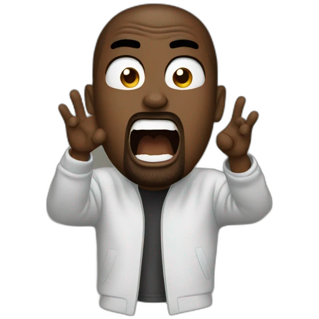 kanye west screaming emoji