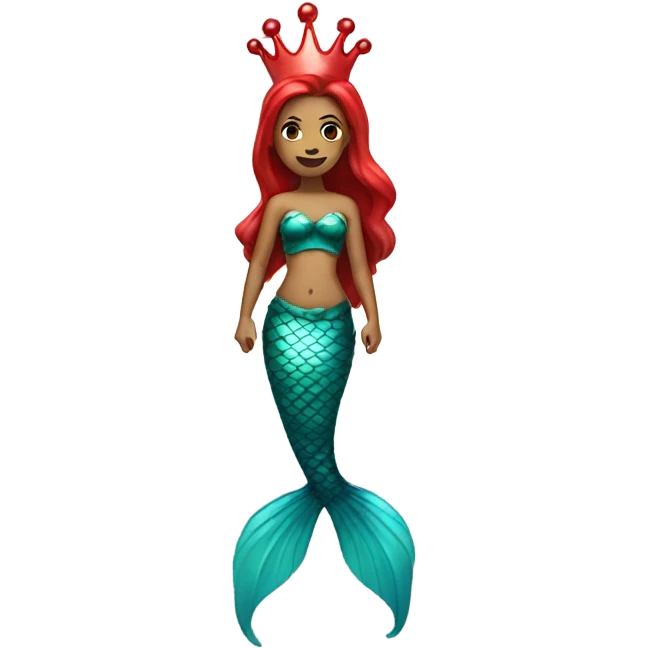 Mermaid with powers and red crown  emoji