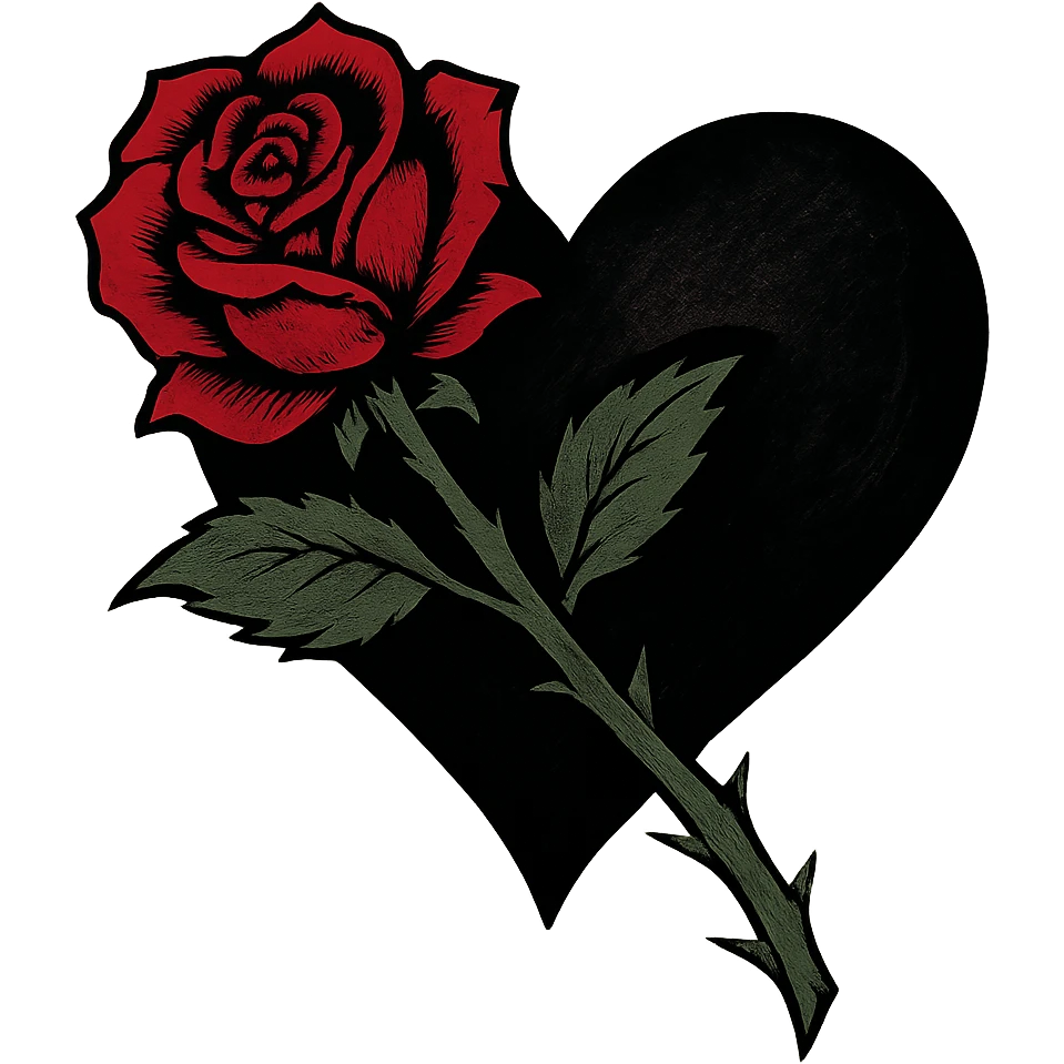 emo rose heart,, remove background emoji