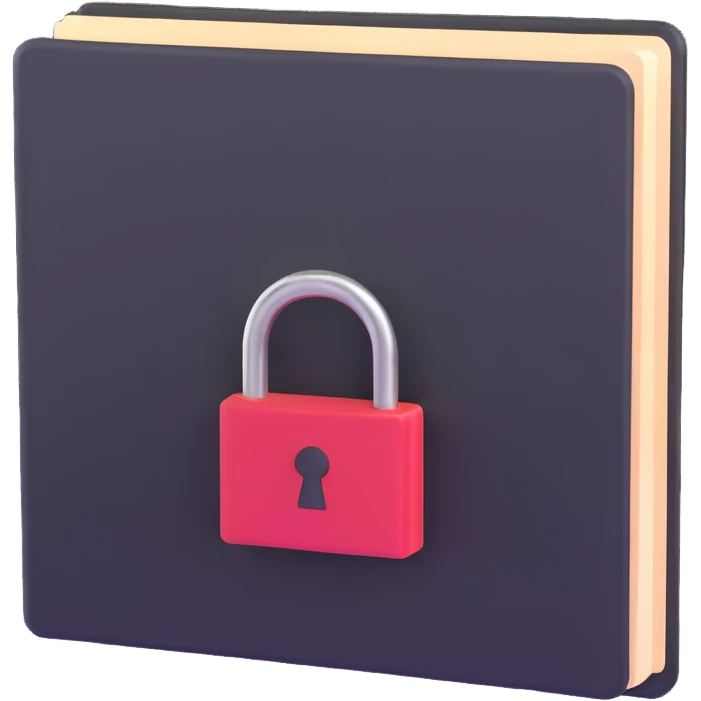 Secure document with password entries emoji