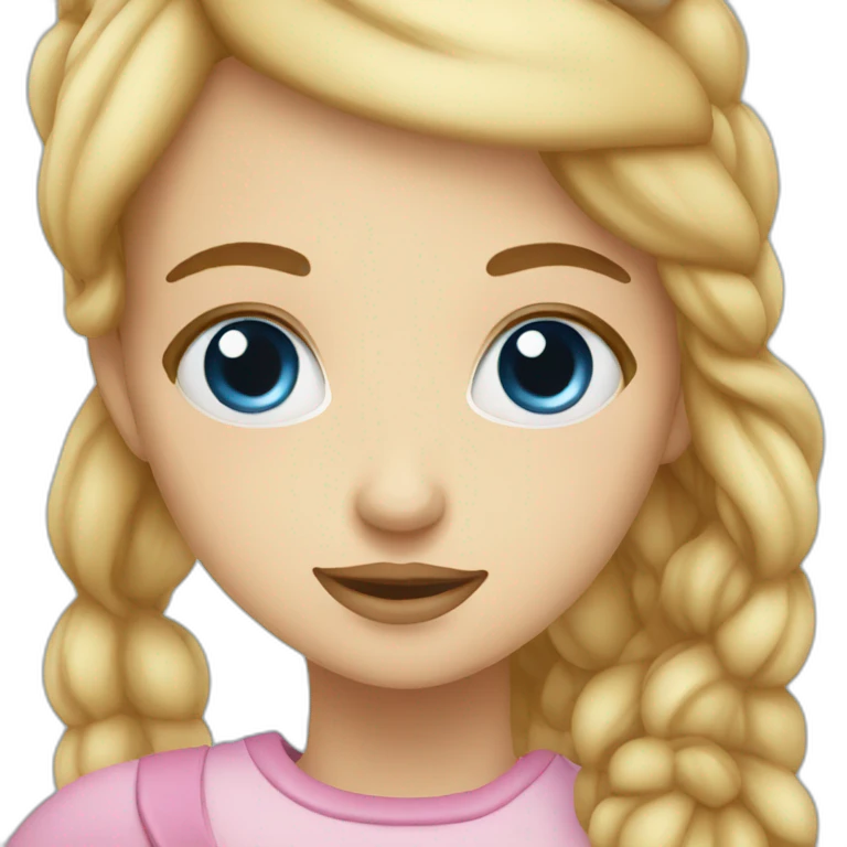 girl eat pancake blue eye emoji
