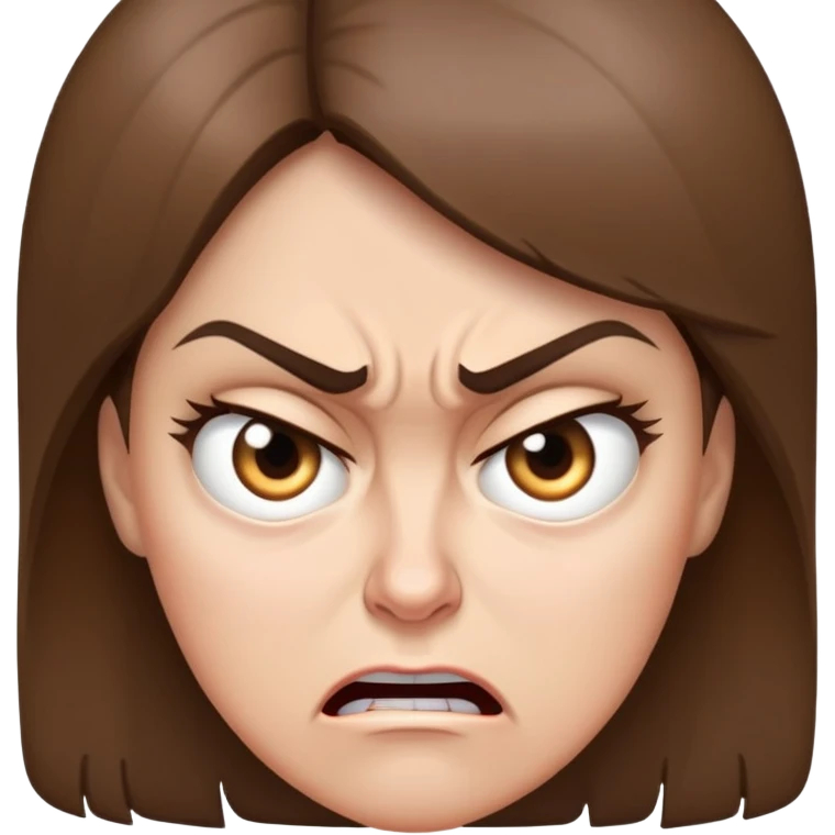 Light brunette Mom rage  emoji
