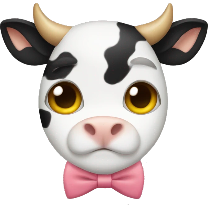 cow with bow tie and cat ears emoji