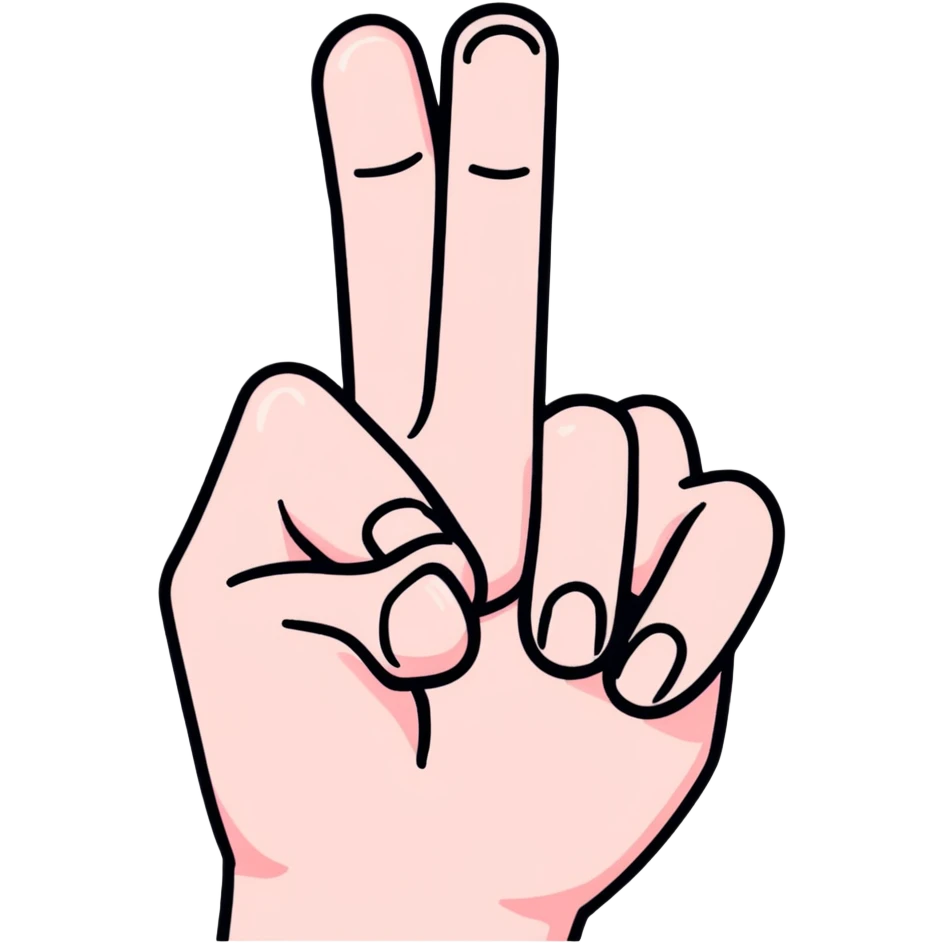 Light pink middle finger emoji