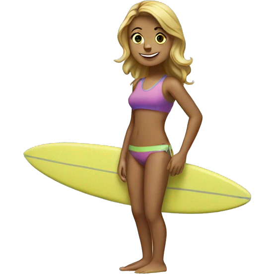 SURFING girl emoji