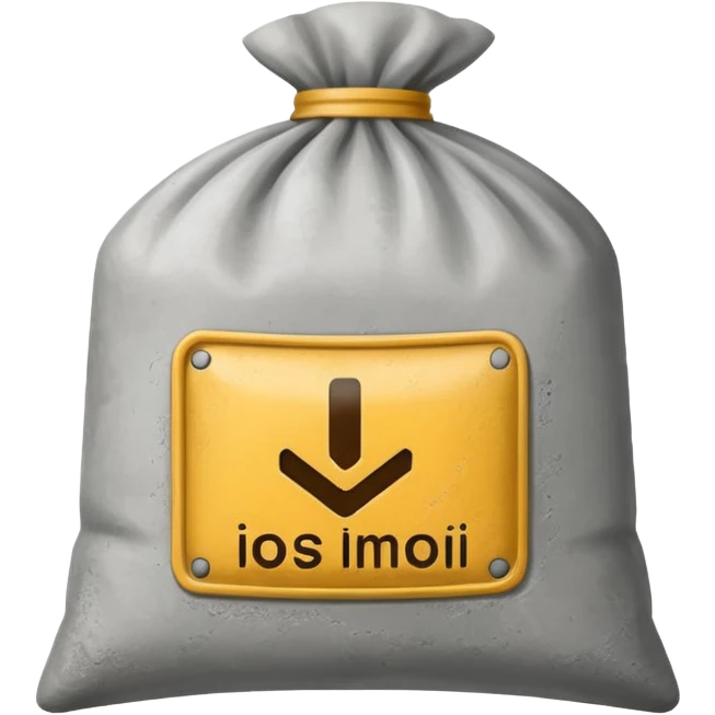 cement powder square bag emoji