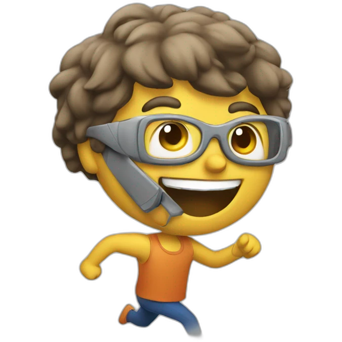 running the house emoji