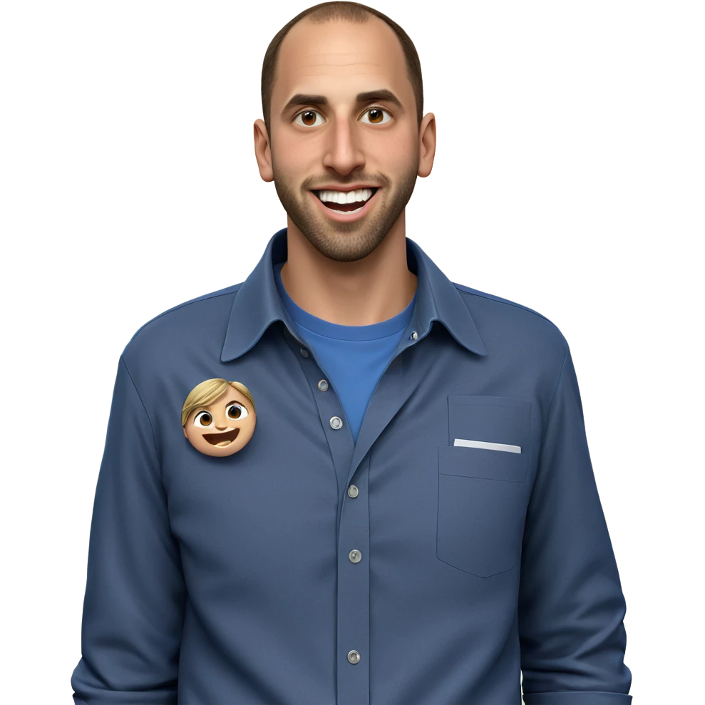 smiling boy in blue shirt emoji