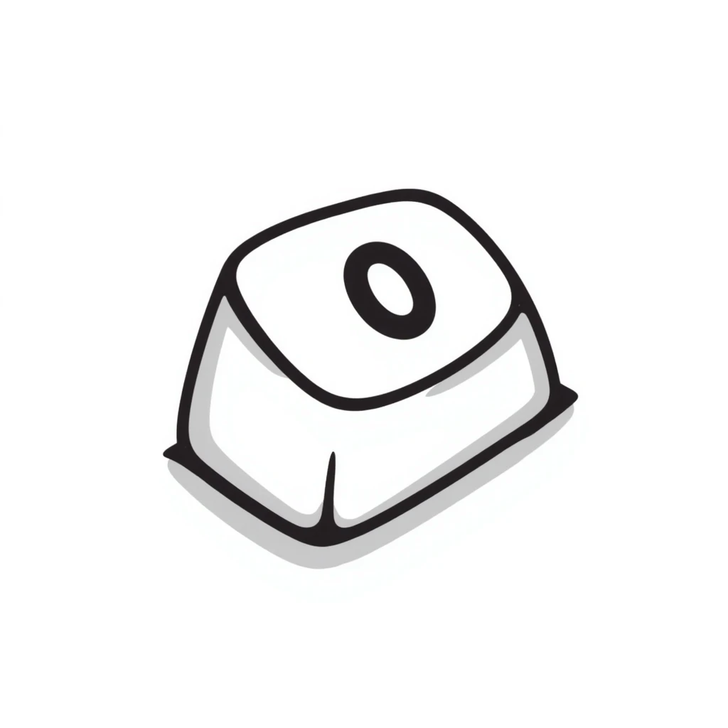 Number 0 keycap, keyboard button with the digit zero emoji