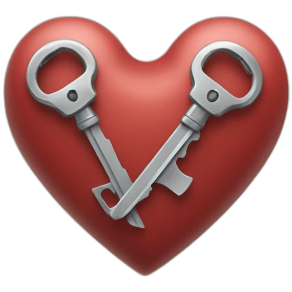 Coeur avec une serrure emoji