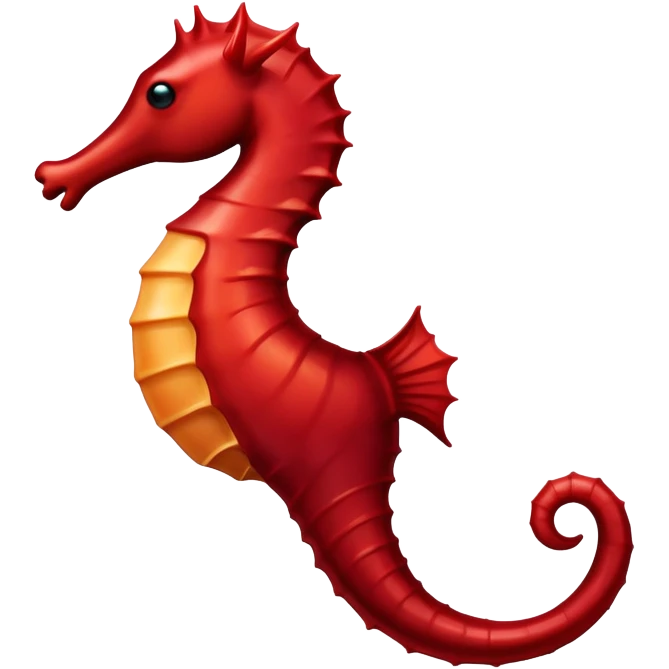 Dark Red Seahorse emoji
