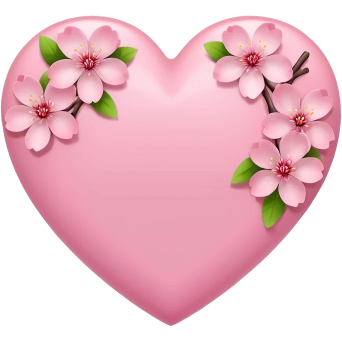 heart with sakura cherry blossom emoji