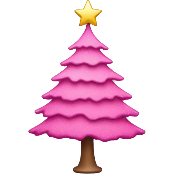 a pink christmas tree emoji