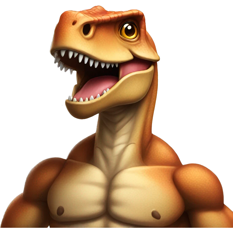 dinosaur with large chest muscles emoji