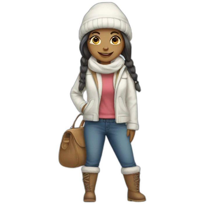 full body-snowman-girl emoji