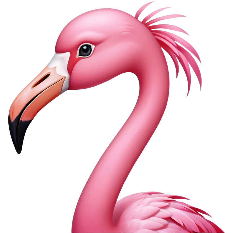 Flamingo blowing a kiss emoji