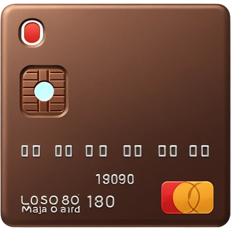 debit card chocolate color emoji