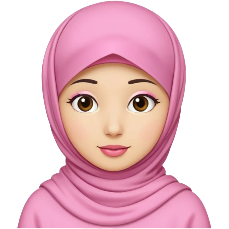 wanita hijab pink lagi cuci muka emoji