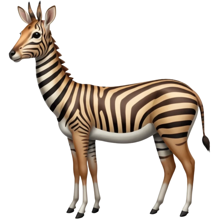 Zebra-Antelope-Impala-Gazelle-hybrid, full body emoji
